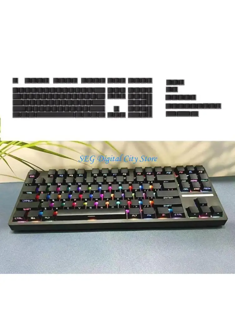 U75B 1 Set 131Keys Side Print Keycaps Thick PBT Material Double Shot OEM Height