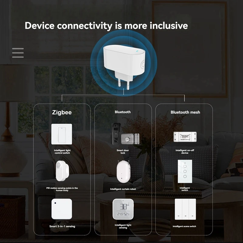 Y51A Tuya-Zigbee-Gateway-Hub-Multi-Mode-Zigbee-Gateway-Bridge-Bluetooth-Mesh-Hub-Para-Smart-Home-Automation-EU-Plug