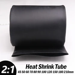 2:1 Black Polyolefin Heat Shrink Tube Wire Repair Cable Protecctor 45mm 50mm 60mm 70mm 80mm 90mm 100mm 120mm 150mm 180mm 210mm