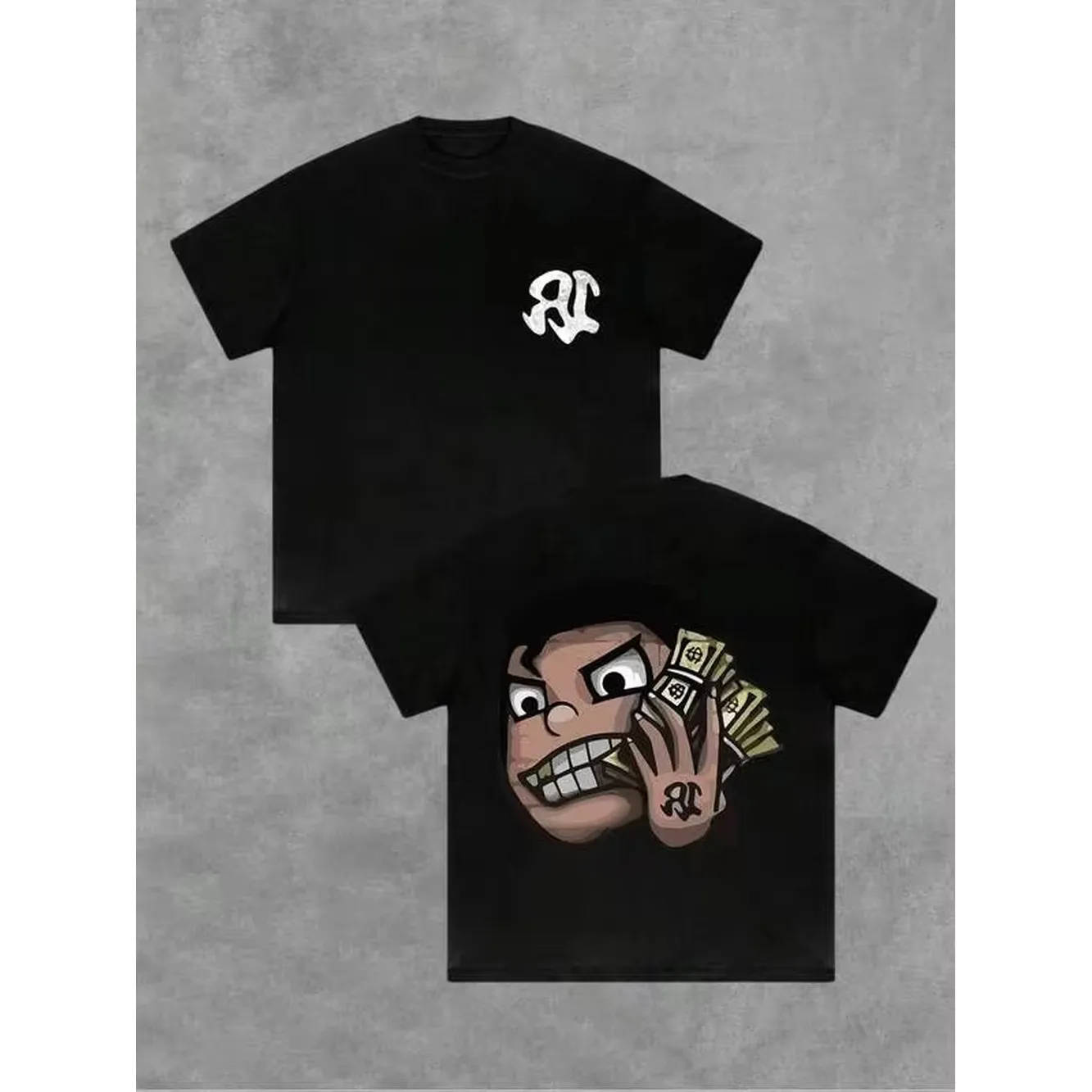 Street - Wealth - Inspired Double - Sided Printed T - Shirt, 100% Cotton 220g