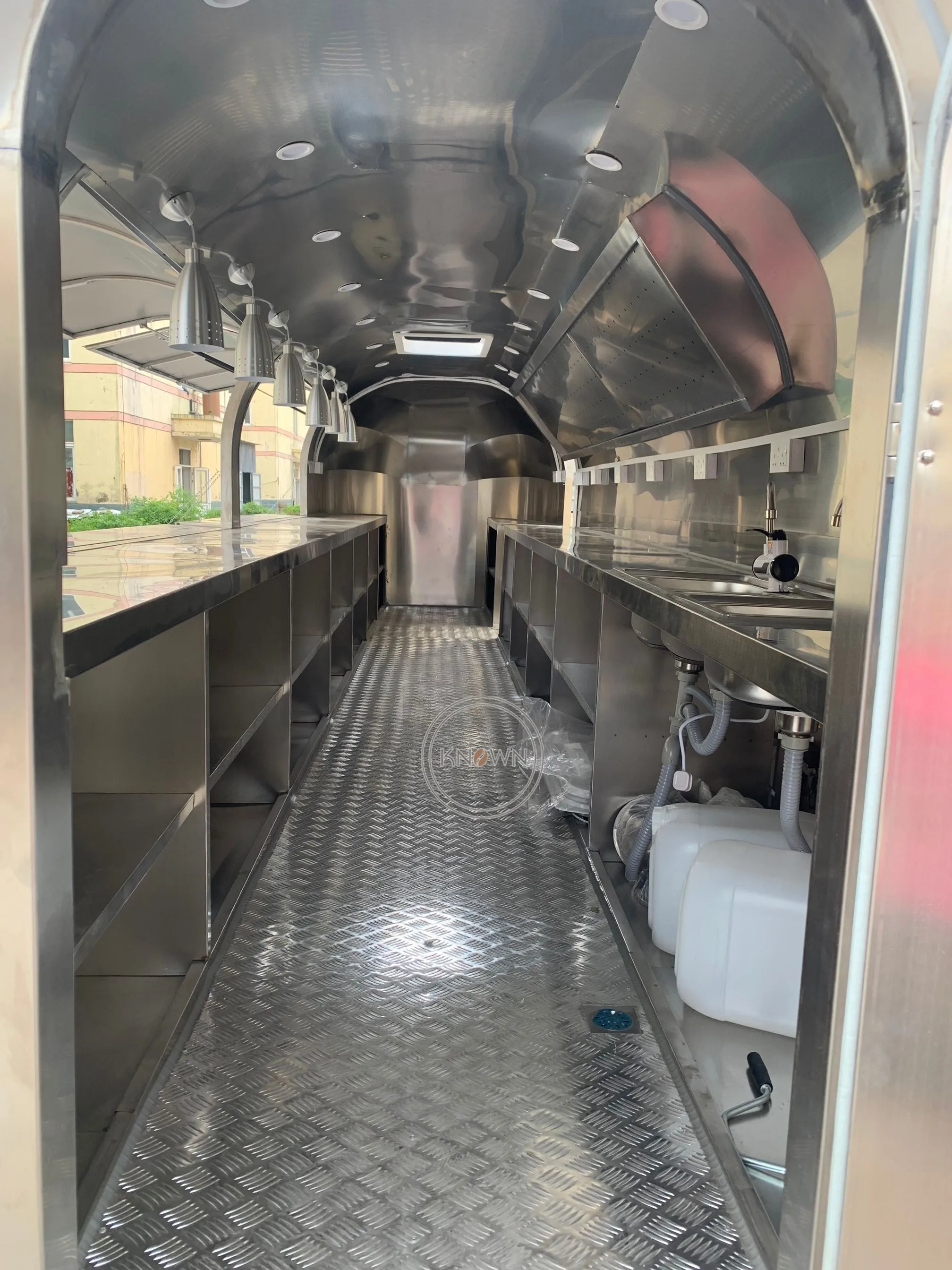 OEM personalizado 8 metros de fluxo de ar caminhão de reboque de alimentos para venda Europa móvel lanche sorvete carrinho de venda com cozinha completa