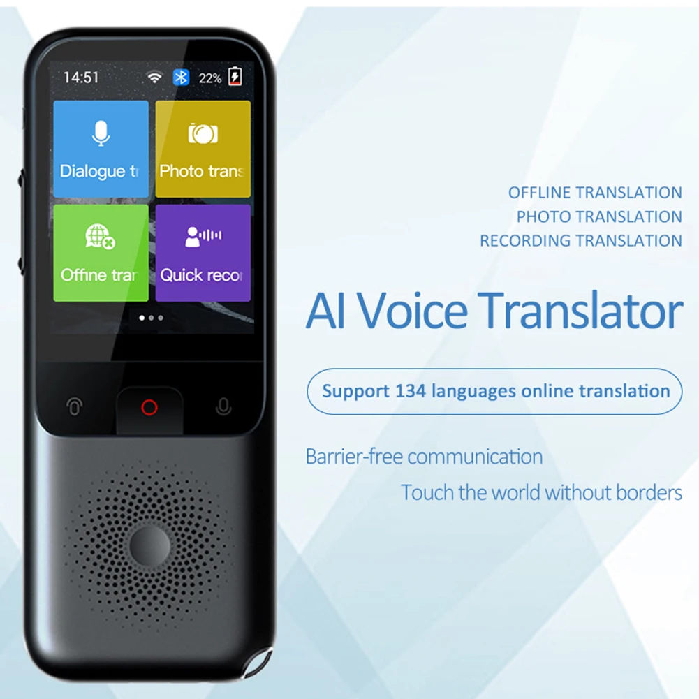 

T11 Language Translator Device 134 Online Languages WIFI High Accuracy Real-Time Translation Device For Learning Travel