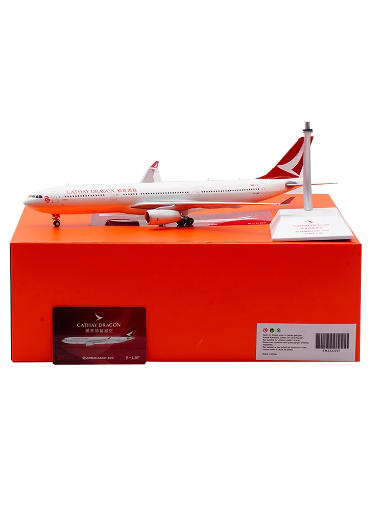 1/200 Scale JC Wings EW2333007 Cathay Dragon Passenger A330-300 B-LBF Finished Alloy Diecast Aircraft Model Collectible Toy Gift