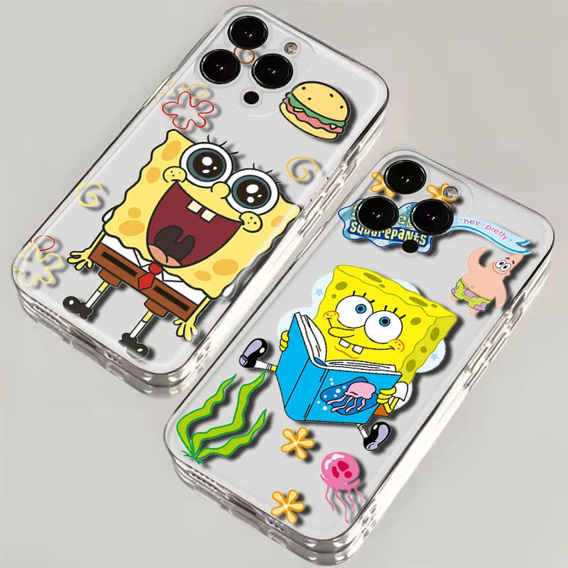 R5 S-SquarePants 및 패트릭 소프트 실리콘 전화 케이스 iPhone 16 15 14 Plus 13 12 11 X XS XR Pro Max Mini 8 7 Plus