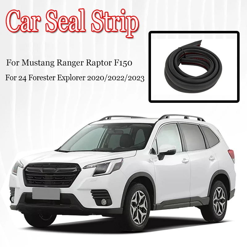 Car Door Seal Strip Rubber Noise Insulation Weatherstrip Soundproof Car Seal Strong Adhesive For Forester Explorer Mustang