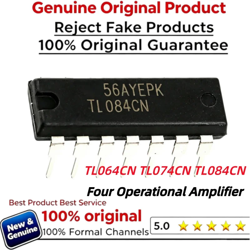 5-10-20pcs 100% New Imported Original TL084CN TL064 TL064CN TL074CN TL074 TL084 Four Operational Amplifier DIP-14