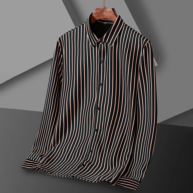 

Мужские модные полосатые рубашки, осенне-зимние утепленные флисовые рубашки, мужские простые универсальные корейские повседневные рубашки, мужские