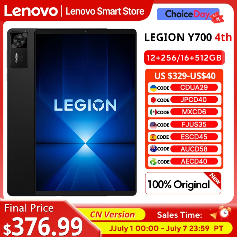 2025 New Lenovo LEGION Y700 4th Gen Gaming Tablet Snapdragon 8 Elite 256GB 512GB 8.8" 3040x1904 165Hz Screen 7600mAh Android Tab