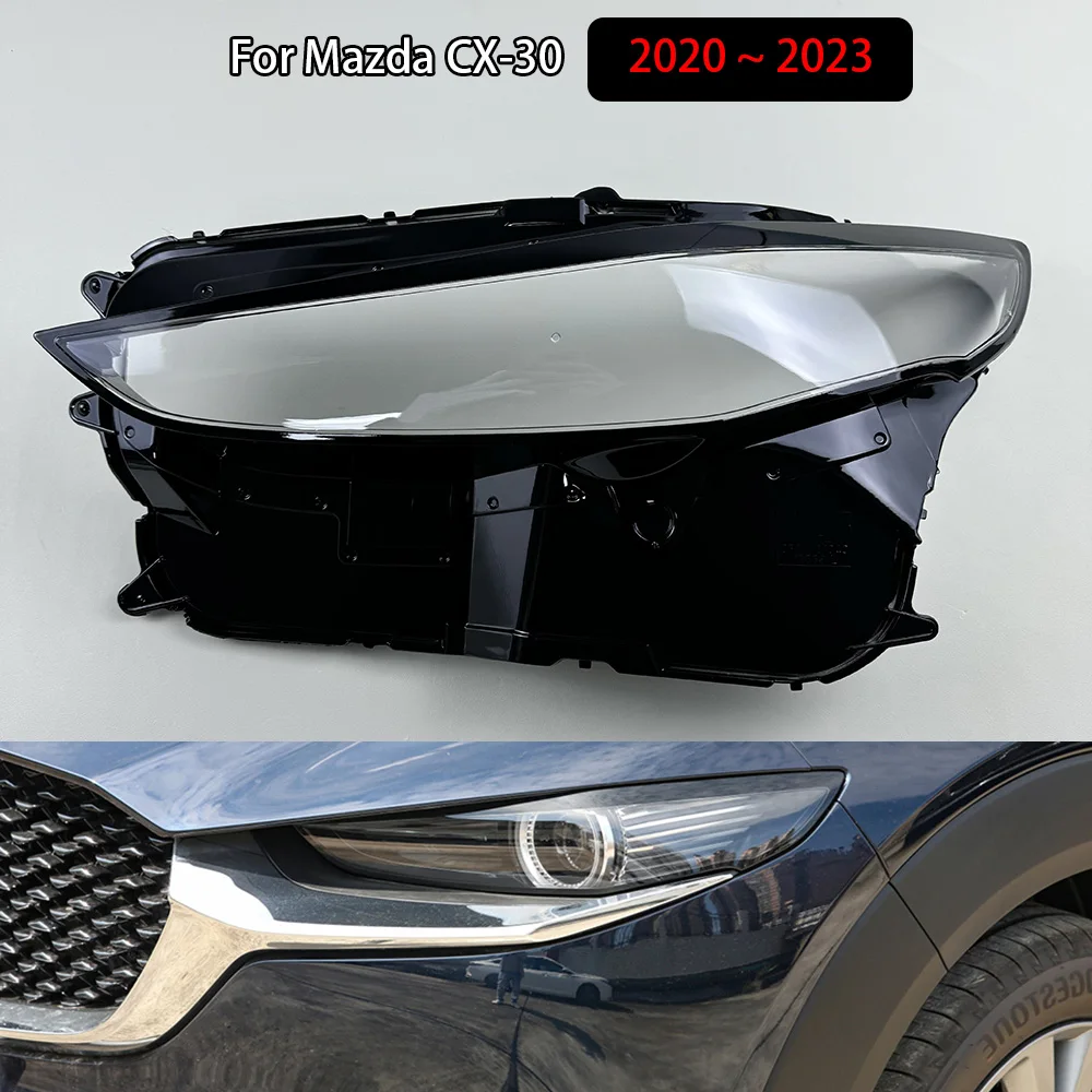 

Для Mazda CX-30 2020 2021 2022 2023 крышка передней фары автомобиля, стеклянные фары, прозрачные лампочки, лампа, маски