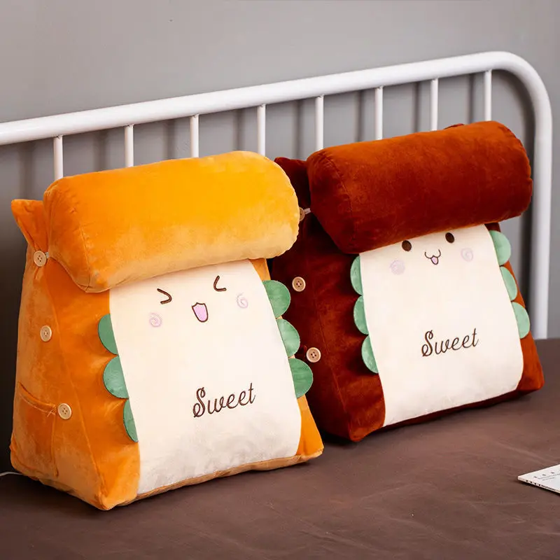 

New Triangle Pillow Bedside Cushion Large Backrest Cushion Comfortable Pillow for Reading Mobile Gaming Support Chair Cushion