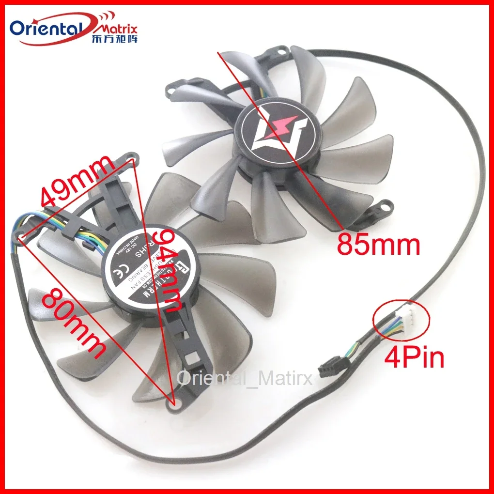 2pcs/Lot DC BRUSHLESS Fan GFY09010E12SPA 85mm 4Pin For GAINWARD RTX3050 RTX3060 3060ti Wind Chaser EX Graphics Card Cooling Fan