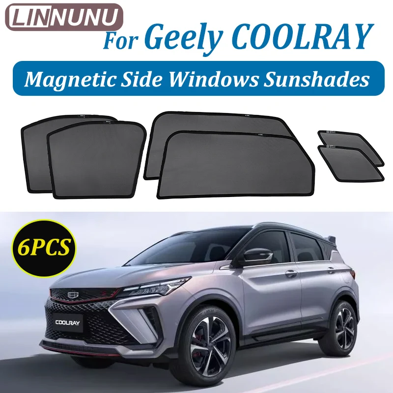 

LINNUNU магнитные автомобильные солнцезащитные козырьки лобовое стекло парасолька занавеска боковые окна солнцезащитный козырек для Geely Coolray SX11 аксессуары
