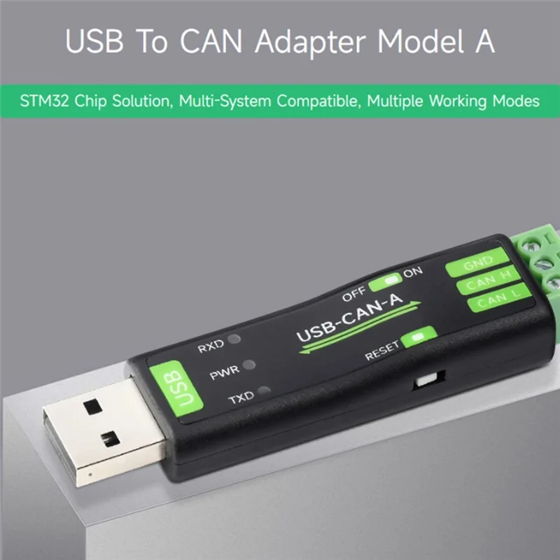 Adaptador ABLL-USB a CAN Modelo A, solución de chip STM32, múltiples modos de trabajo, compatible con múltiples sistemas