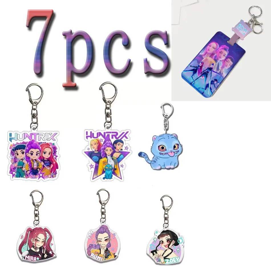 Kpop شيطان هنتر عيد ميلاد مفتاح سلسلة المشجعين حقيبة كيرينغ شيطان هنتركس Kpop المفاتيح هدايا لضيوف الحفلات Kpop ووريورز المفاتيح