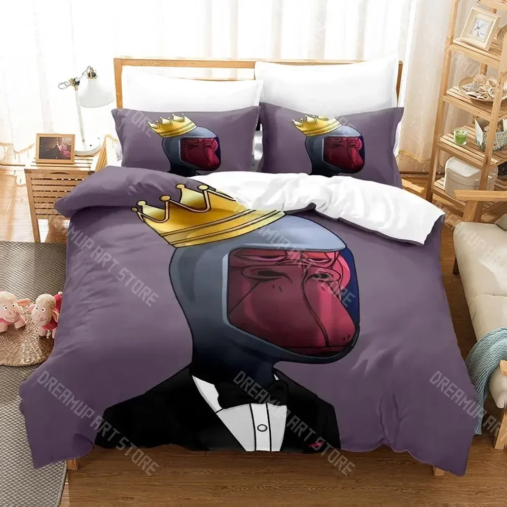 2026 3D Print Bored Ape Yacht Club BYAC NFT Bedding Set Single Twin Full Queen King Size Bed Set Aldult Kid Bedroom Duvetcover S