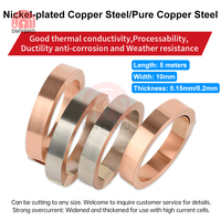 1 Roll 5m 18650 Battery Pure Copper Sheet/Nickel Plated Copper Sheet Belt Strip Connector Spot Welding Machine Battery Welders