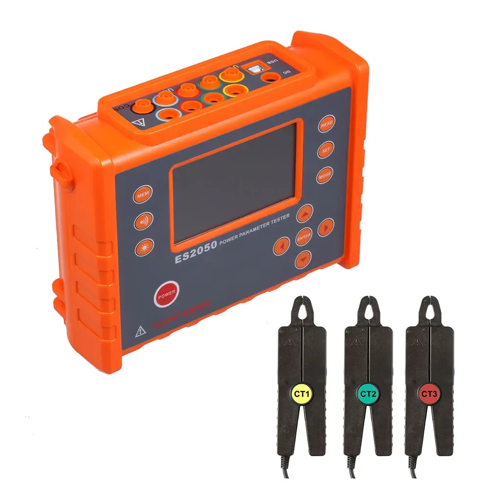

multi-function three-phase clamp phase voltammeter automatic shift USB interface power integration ES2050