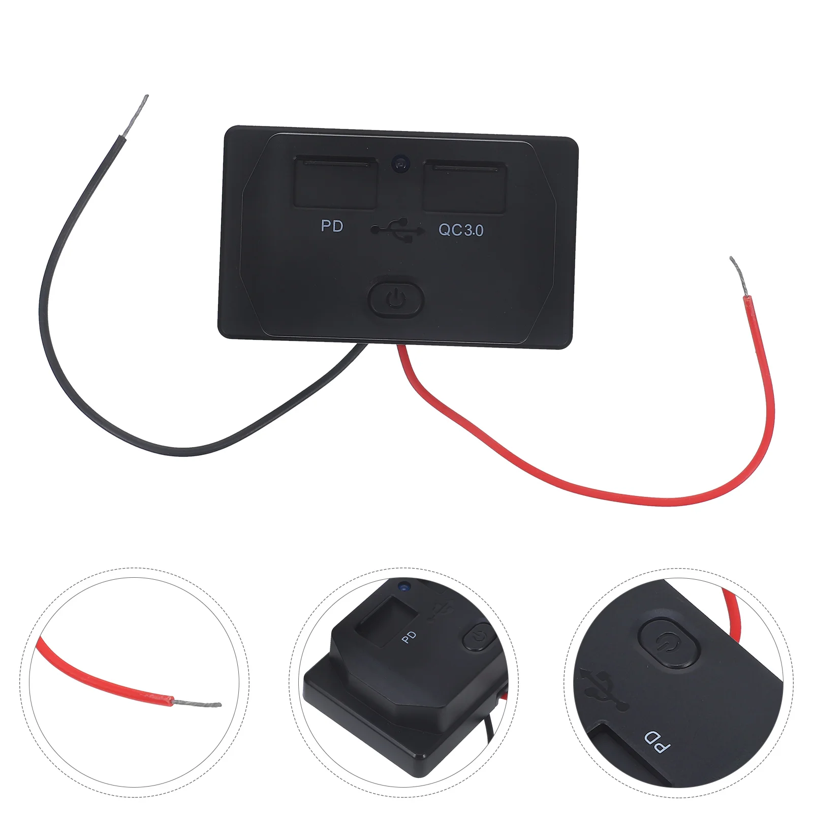 

Car Accessories Interior Socket Charging Adapter for Cell Phone Automobile Chargers Black Part