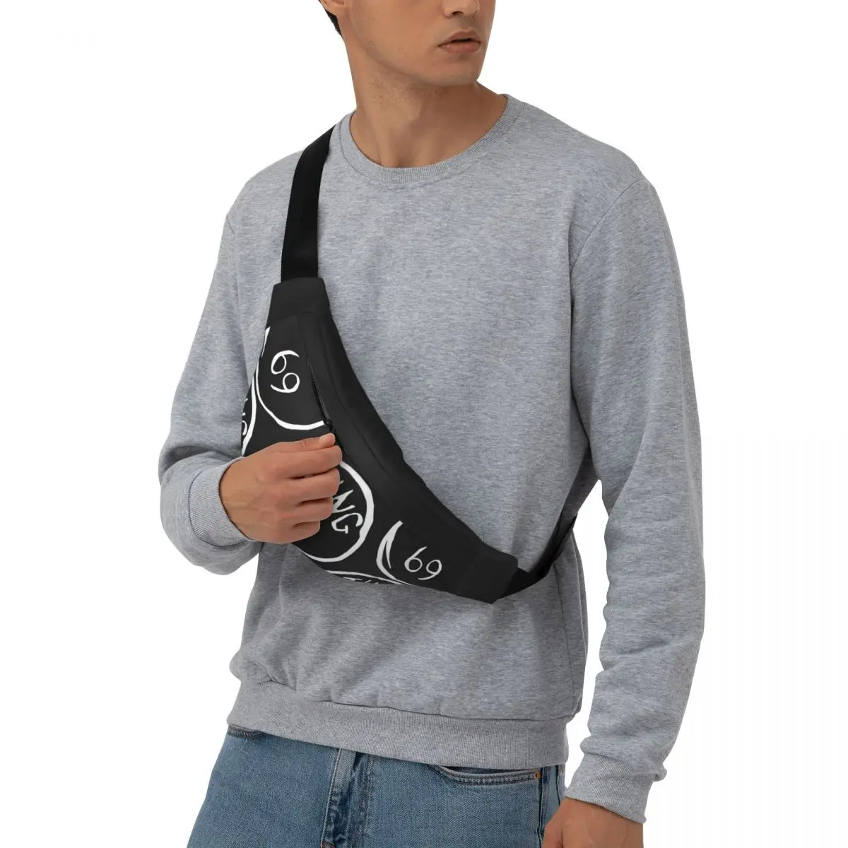 Thing 69 Unisex Waist Bag Multifunction Sling Crossbody Bags Chest Bags Short Trip Waist Pack