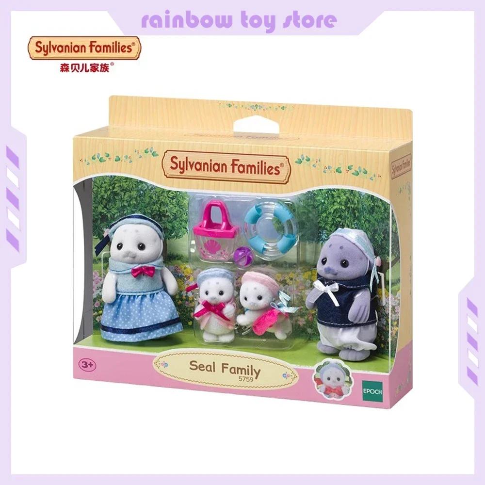 Sylvanian Families anime figures Ternurines action figure Figure The Seal Family Series Halloween Ornament Christmas Gift toys