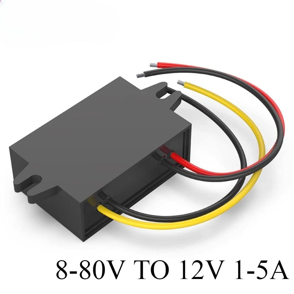 

12v 60V 48V36V 24V to 12V 1A-5A Step-down 60V-12V Buck Truck Boat Car Power Supply Voltage Regulator Transformer dc converter
