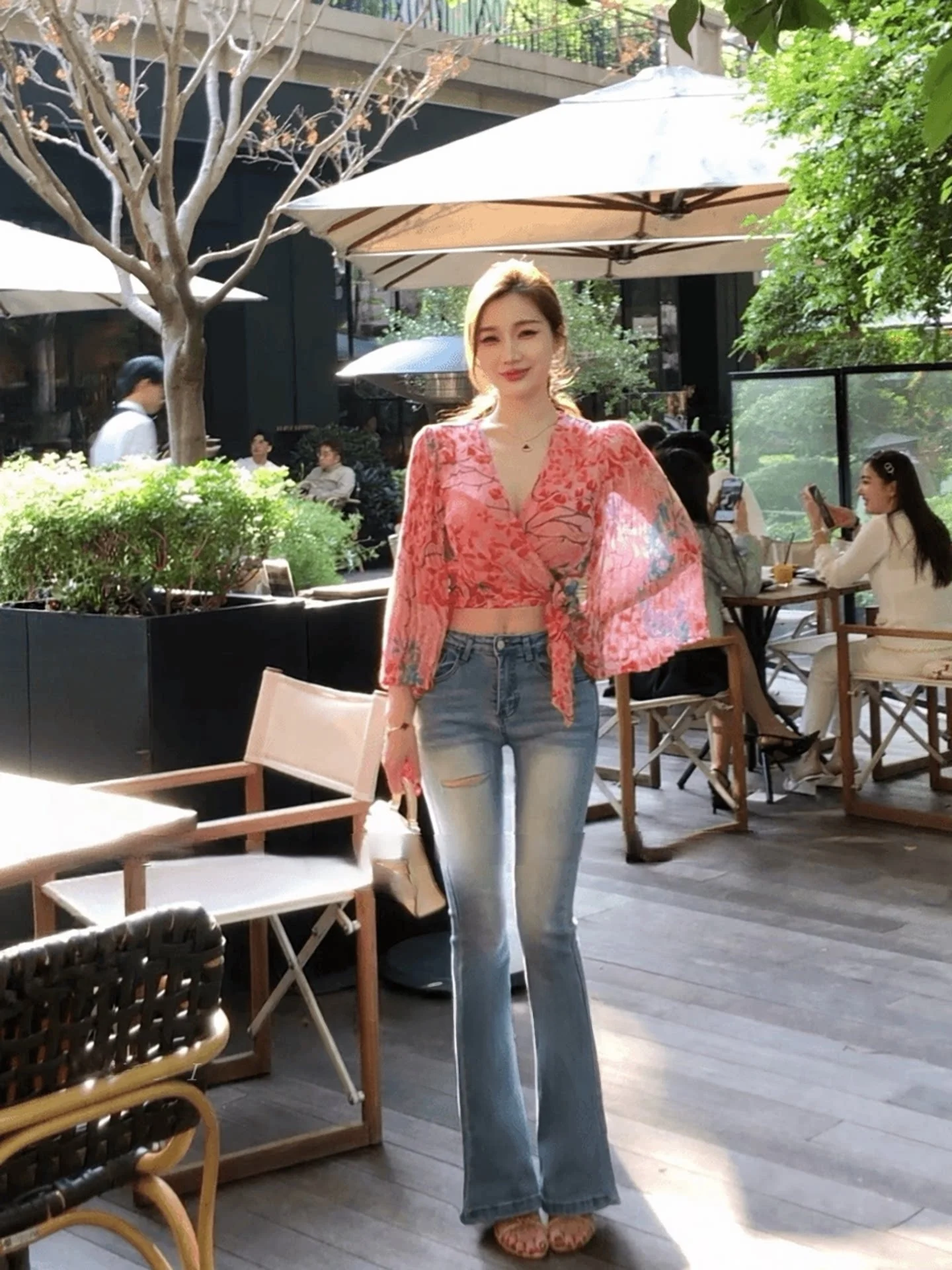 

Женские джинсы с высокой талией, облегающие, синие, повседневные, эластичные, из денима, весенние, хлопковые, стрейч, с рваными элементами, премиум-класса