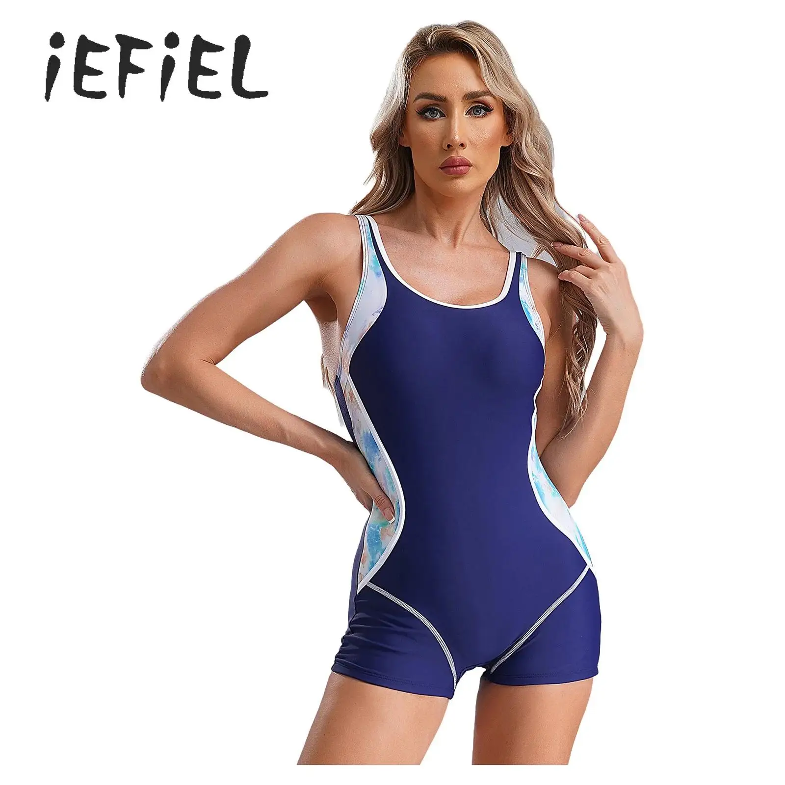 

Women One-piece Swimsuit Colorful Print Patchwork Swimming Jumpsuit Beach Holiday Surfing Bodysuit Sport Bathing Suit Swimwear