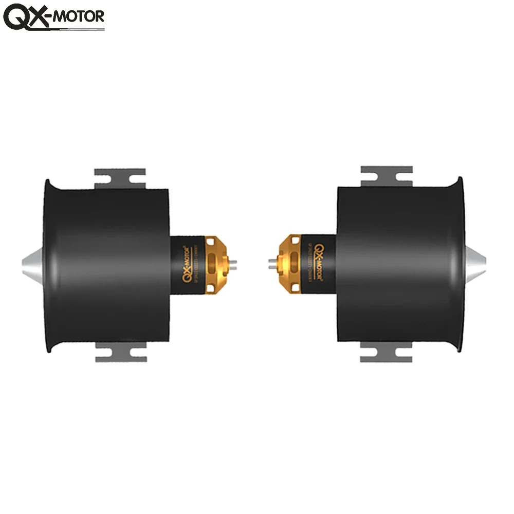 Qx-Motor 12 Blades Ducted Fan 70mm EDF QF2827 Brushless Motor 1800 /2600 KV for Remote control toys Model Parts