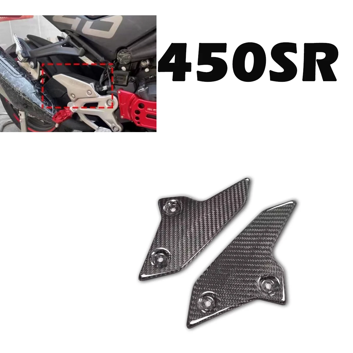 

Motorcycle Rear Set Heel Guard Protector Pegel Rearset Cover Wing Plate Shell decoration for CFMOTO 450SR SR450 CF450