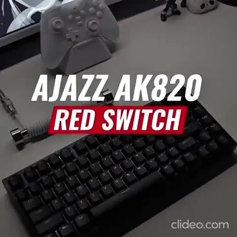 AJAZZ AK820 Wired With Rotary Volume Buttons Hot-Swappable Keys For Office And Home Mechanical Keyboards