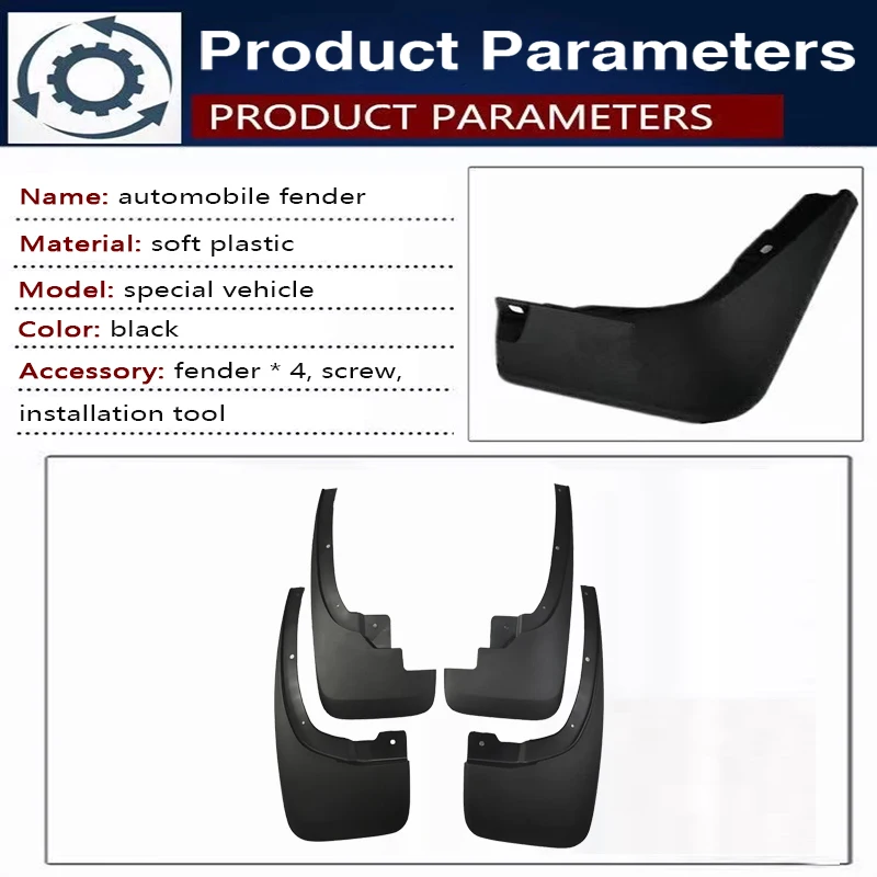 

Car Mud Guards For Isuzu D-Max RG01 2020~2024 2021 2022 Antifreeze Mudguard Mudflap Mud Guard Fender Front Rear Auto Accessories