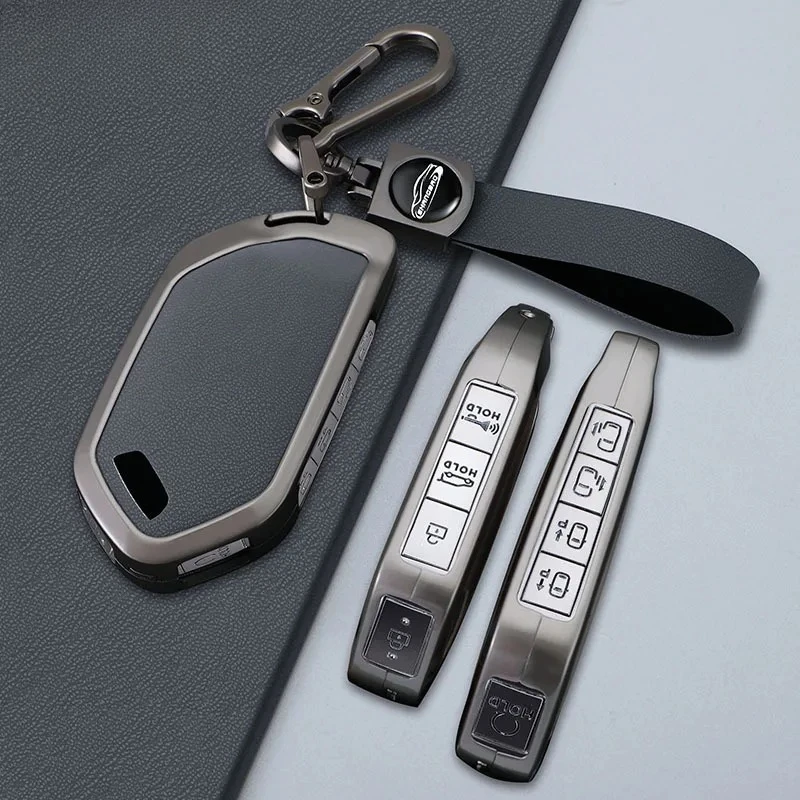 

4 5 6 7 8 9 Buttons Alloy Car Key Case Cover for 2024 Kia EV9 Picanto Carnival Seltos Sorento Morning K5 KA4 Car Accessories
