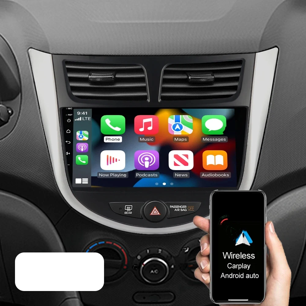 

4+64GB Android 15 for Hyundai Accent 2012-2017 Android Car Radio Multimedia Video Player GPS stereo CarPlay 4G