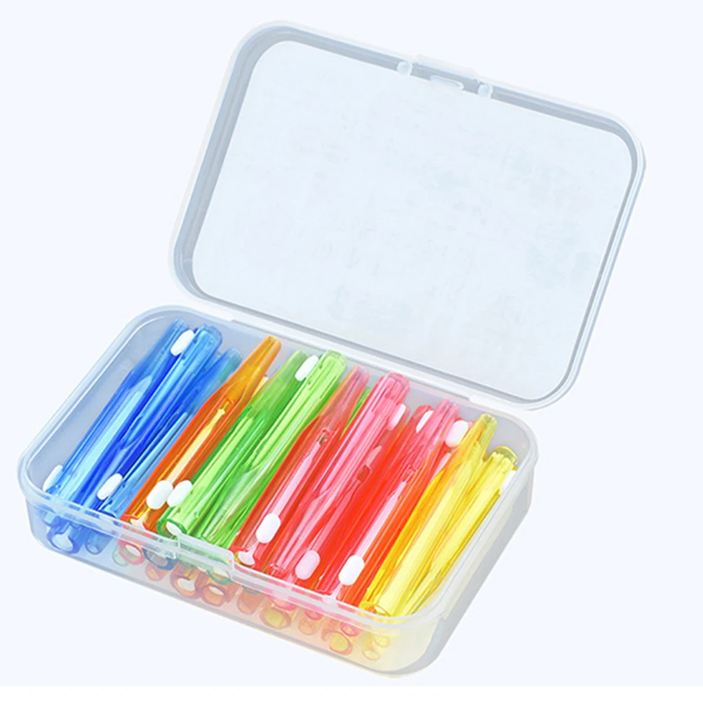 

30 pcs Interdental Brush 0.6Mm Pink Retractable For Braces Implants Bridges Crowns Cleaning Tool Oral Care Teeth Floss Brush