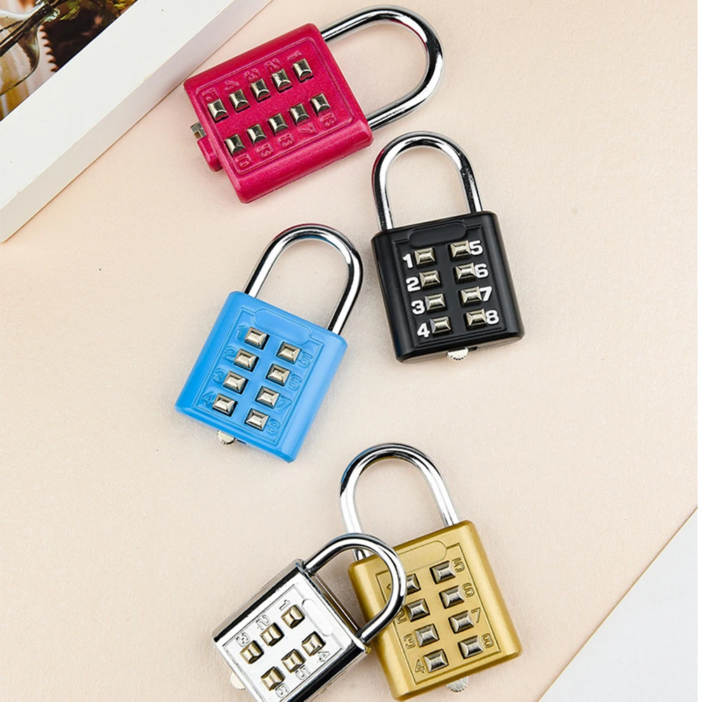 10 Digit Push Button Password Lock Chrome Plated Anti-theft Combination Padlock Push Password Locking Mechanism for Locker