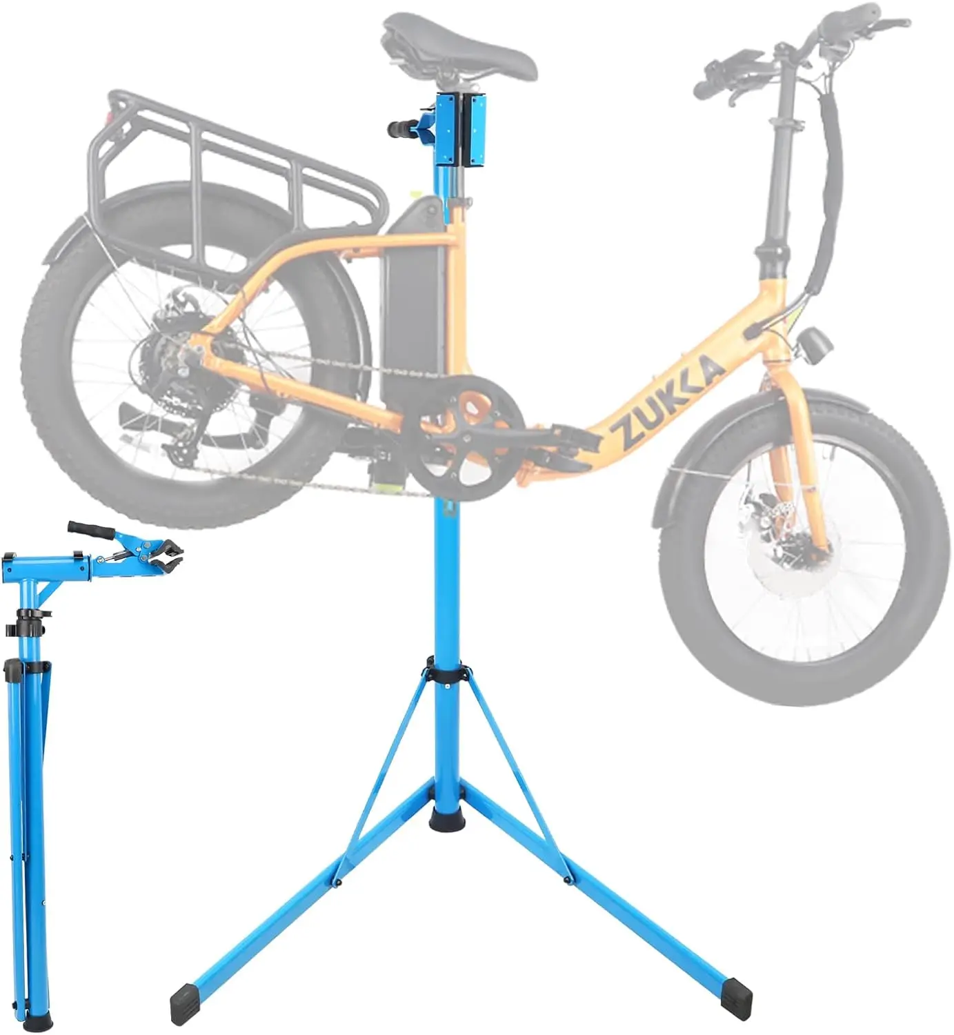 

ZUKKA Portable Heavy Duty E Bike Stand Repair (Max 176 lbs) - Adjustable Height Portable Bicycle Workstand