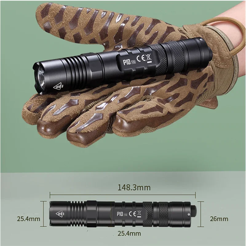 NITECORE P10 V2 Tactical Flashlight v2 CREE LED 1100 Lumens Super Bright Flashlight Outdoor Hunting Camping Troch