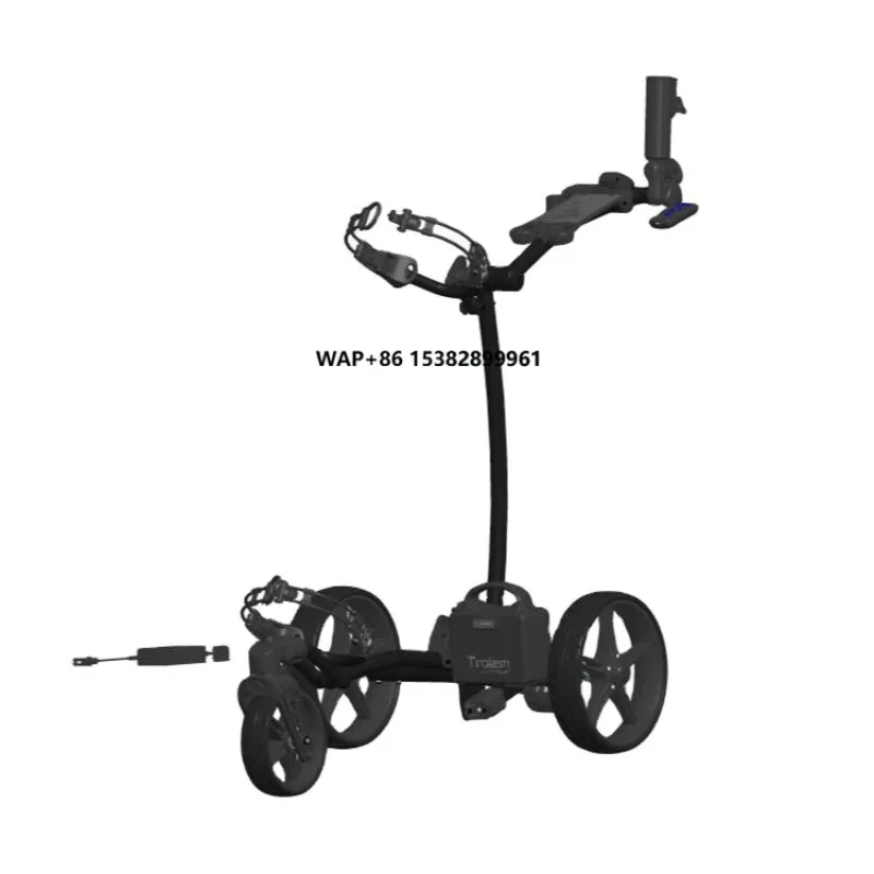 Electric Rechargeable Battery Golf Caddy for Carrying Clubs and Golf Bag W/ Remote Control Anti Tip Wheel & Downhill Control