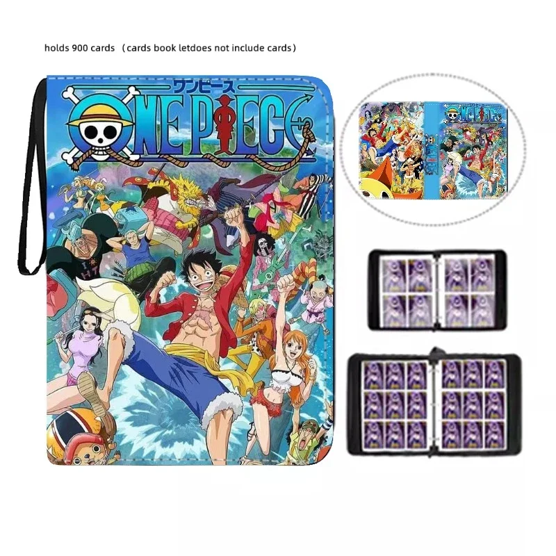 Anime 40-900 Stuks Een Stuk Luffy Zoro Kaart Boek Pu Super Grote Capaciteit Kaart Binder Display Spel Collectie Kaart Kaart Kids Speelgoed Cadeau