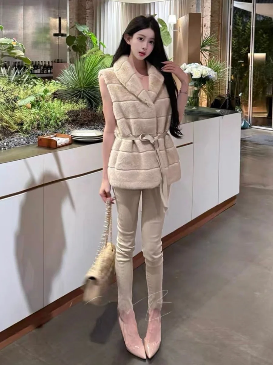 

Elastic Slim Fit Khaki Women's Jeans Casual Sle Nine Points High Waist Cotton Stretch Denim Pants Tummy Control Butt Enhance