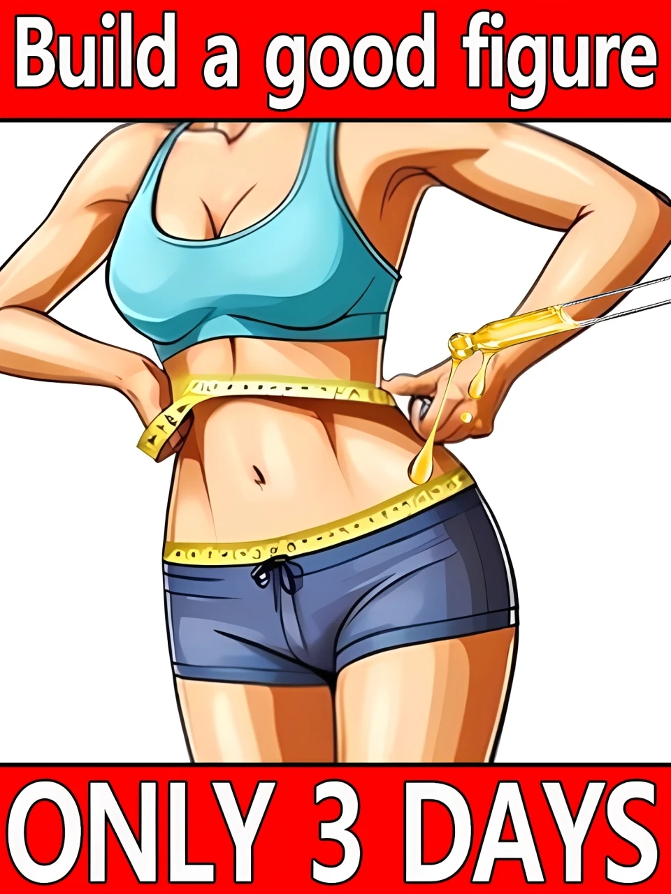 It's very simple to wrap your arms around your waist with one hand.