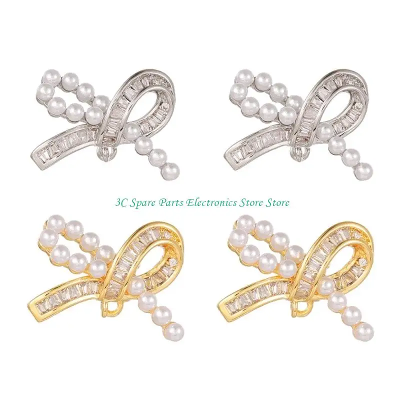 SZ Durability Metal Pearls Embellishment Ear Clip For Freeclip Earphone Charm Enhances Aesthetic Appeal for Women Girl