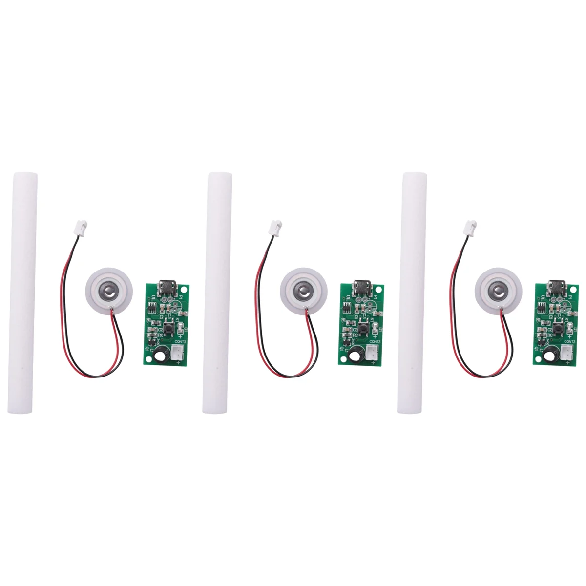 3 buah pelat atomisasi pembuat kabut dengan 5V Driver papan sirkuit terintegrasi modul pelembab USB dengan saklar waktu