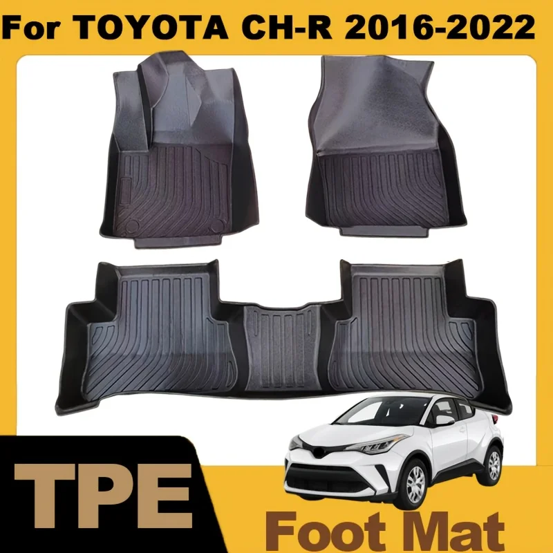 For TOYOTA CH-R 2016-2022 TPE Floor Mats Set, Custom Fit & Easy to Clean