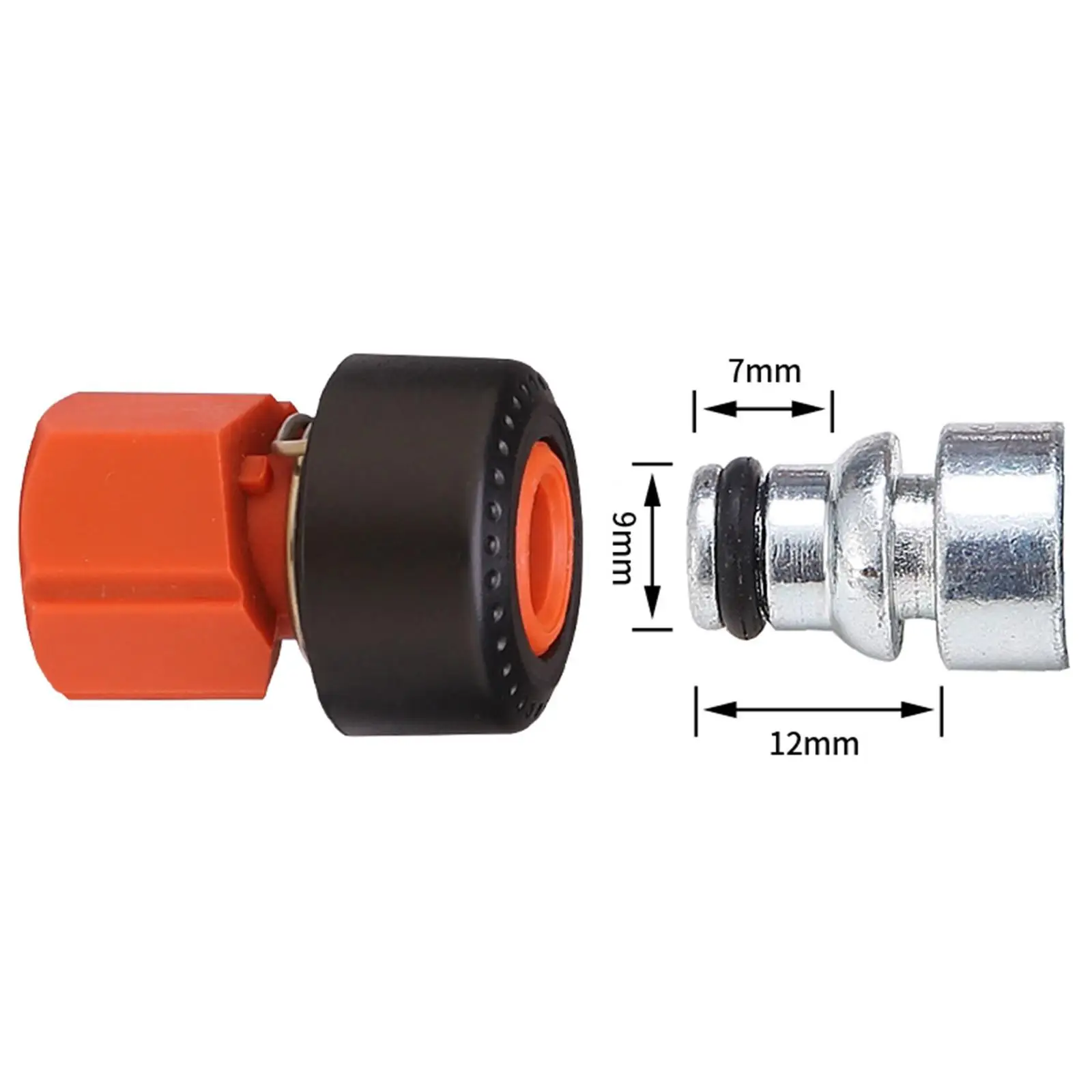 Garden Hose Pressure Washer Adapter Orange ABS Lightweight Quick Connect Water Pump Accessory for Mechanical Equipment