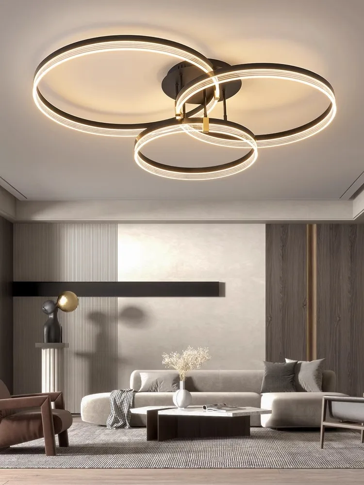 Nordic Round Ring Ceiling Light Acrylic Modern Minimalism Chandelier Living Room Kitchen Led Light Decoration Home Circle Lamp