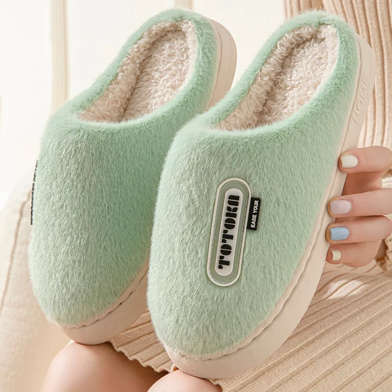 Fluffy Women Winter Slippers Soft Bottom Non-slip Home Light Weight Comfortable Slides Woman Long Plush Warm Indoor Shoes Clogs