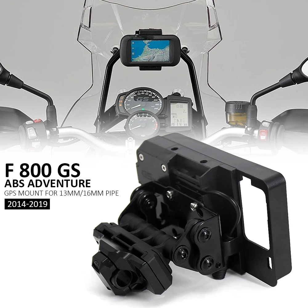 Motorcycle Accessories 13mm 16mm Crossbar GPS Mount For BMW F800GS F 800 GS ABS Adventure ADV 2014 - 2019 Navigation bracket