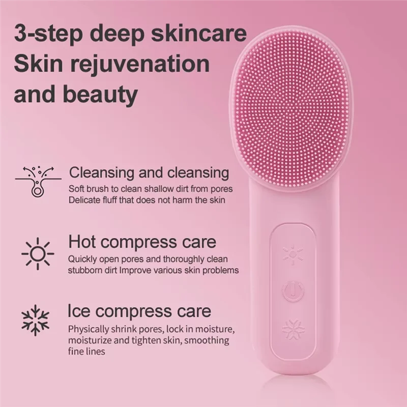 

B26C-Facial Cleansing Brush High Frequency Vibration, Deep Skin Cleanser Suitable Forfacial Cleaning