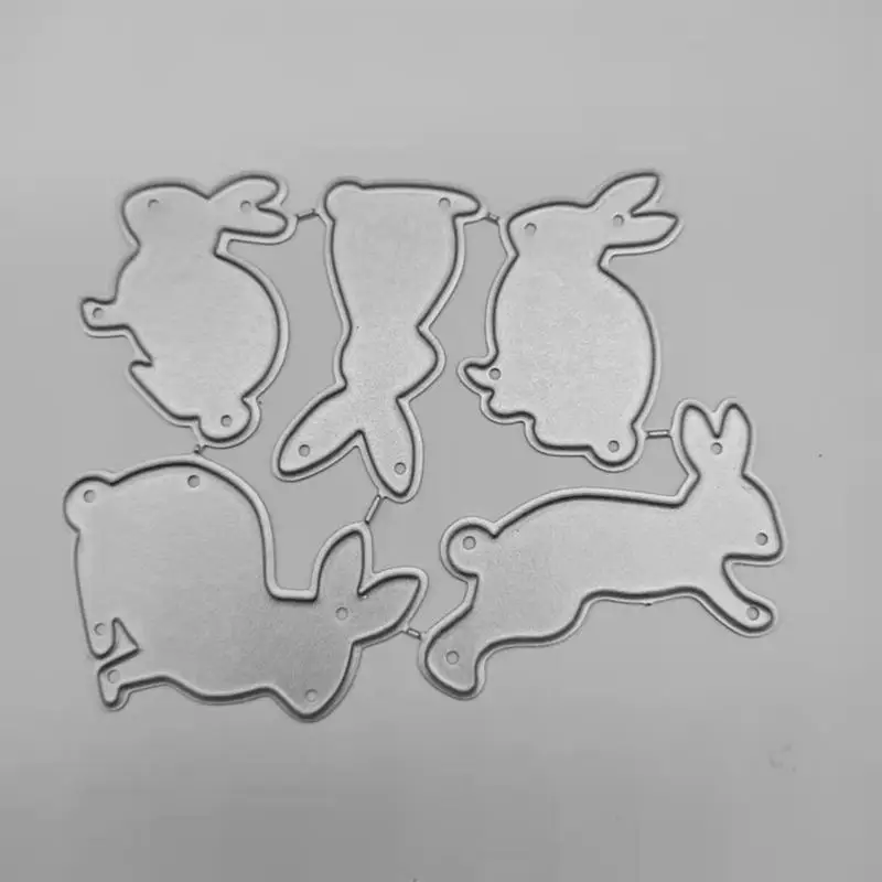 Q39B conejitos Pascua Pascua Moldura plantilla estancamiento estallidos para nave bricolaje